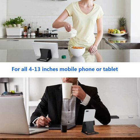 Foldable Portable Phone Tablet Stand Holder, Adjustable Angle for Desktop, Compatible with iPhone and iPad