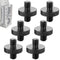 1/4 Male to 1/4 Male Tripod Screw Adapter for Camera Cage, Shoulder Mount, DSLR Mic Stand, 6 Pcs (Black)