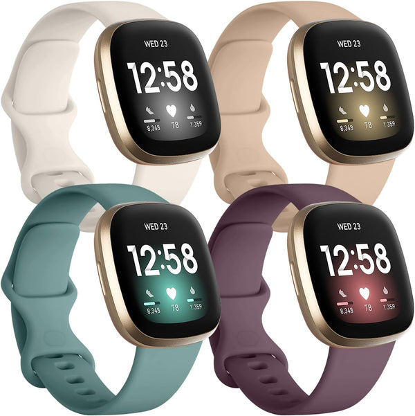 Getino Compatible with Fitbit Sense 2/Sense Bands/Versa 4/Versa 3 Bands for Women Men, Soft Sport Accessories, Band for