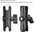 VAUBORTTI 1-Inch Aluminum Ball Mount with Diamond and Round Base, AMPS Hole Pattern for Car Boat Dash Mounting