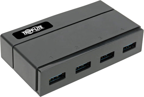 Tripp Lite 4 Port Powered USB Hub, USB 3.0, 2.4A, USB-A Ports, Black (U360-004-2F)