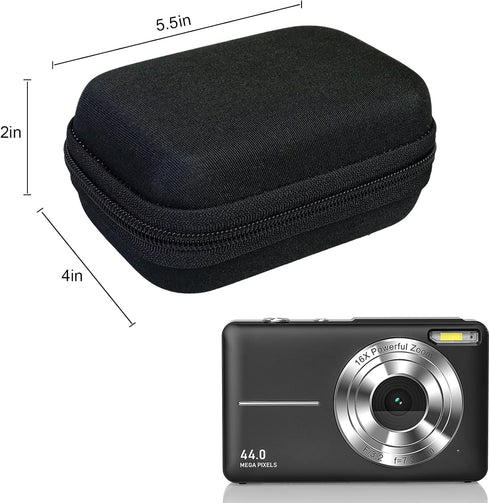 Digital Camera Case Carrying & Protective Case Carrying Bag Compatible Digital Camera/for VAHOIALD/for IWEUKJLO/for Zostuic/for CAMKORY/for BEVLXNIV/for Kodak Pixpro, Black