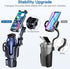 2 in 1 Car Cup Holder Phone Tablet Mount, Adjustable Long Arm with 360° Rotation for All Smartphones and Tablets