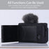 Camera Case for Sony ZV-1, ZV1 Camera Case Digital Camera Anti-Scratch Slim Fit Soft DSLR Camera Sleeve with ZV1 Screen Protector for Sony ZV-1 (Black)