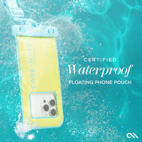 Case-Mate IP68 Waterproof Phone Pouch, Floating Waterproof Case with Crossbody Lanyard for iPhone 15 Pro Max/14 Pro