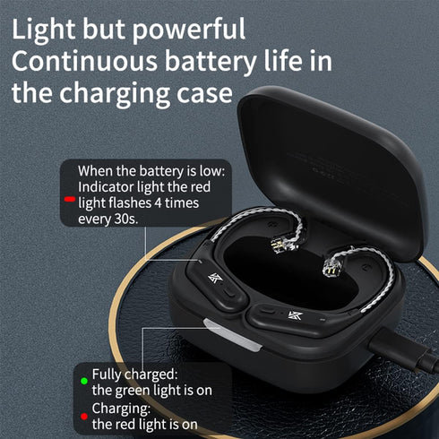 KZ AZ09 Bluetooth 5.2 Module Wireless Ear Hook, Extra Long Battery Life, Waterproof Cable for KZ