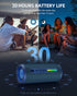 OHAYO Portable Bluetooth Speaker, 24W Stereo Sound, IPX7 Waterproof, Bluetooth 5.3, RGB Lights, 30H Playtime, Blue