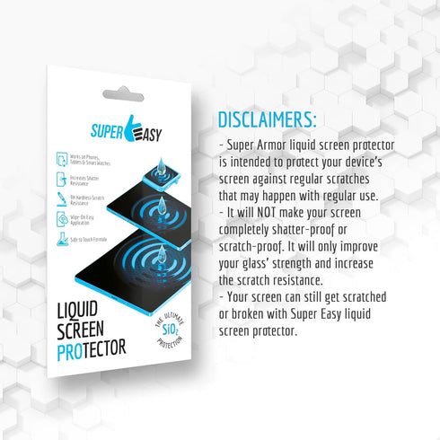 SUPER EASY Liquid Glass Screen Protector - Wipe On Scratch and Shatter Resistant Oleophobic Nano Protection for All