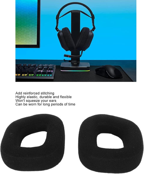 Replacement Earpads Cushions for Corsair HS80 RGB Headset, Noise Blocking Headphone Earpads, High Density Memory Foam Soft Breathable Ear Pads for Corsair HS80
