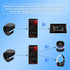 Bluetooth Helmet Earphone Remote, Controls Music, Voice Assistants, Calls, Long Battery Life, Waterproof