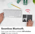 Macally Bluetooth Number Pad for Laptop, Slim Aluminum Design, Rechargeable Wireless Numeric Keypad for Mac, PC