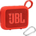 co2CREA Silicone Cover Case for JBL Go 4 Waterproof Bluetooth Speaker, Portable Travel Case with Carabiner (Red Case)
