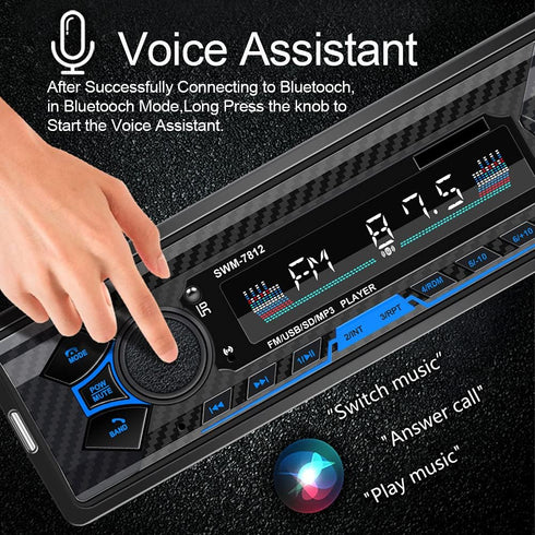Bluetooth Single din car Stereo System for car, 7 inch Universal car Radio System for car,aftermarket car Radio,1 din car Radio,SWC/Subwoorf/BT by DWMM