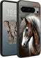 Horse Phone Case for Google Pixel 8 Pro, Slim Black Soft TPU Shockproof Protective Case