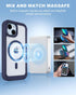 yowtrey 13 2 13 Defender for Clear iPhone Case with Belt Clip Holster + Screen Protectors, Compatible with MagSafe