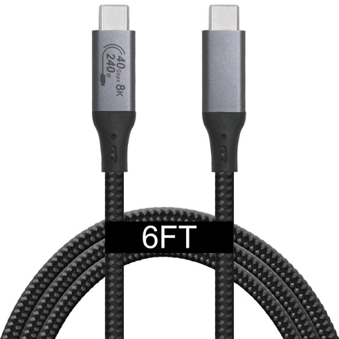 Vebner 6-Foot USB4 Cable Compatible with Thunderbolt 3, Thunderbolt 4 and USB-C -