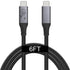 Vebner 6-Foot USB4 Cable Compatible with Thunderbolt 3, Thunderbolt 4 and USB-C -
