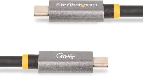 StarTech.com 3ft (1m) USB4 Cable, USB-IF Certified USB-C Cable, 40 Gbps Data Transfer, 100W Power Delivery, 8K 60Hz,