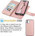 Takfox 11, 11 6.1 11-Rose Wallet Case for iPhone iPhone Leather Wallet Case with ID Credit Card Holder Slots Folio Flip