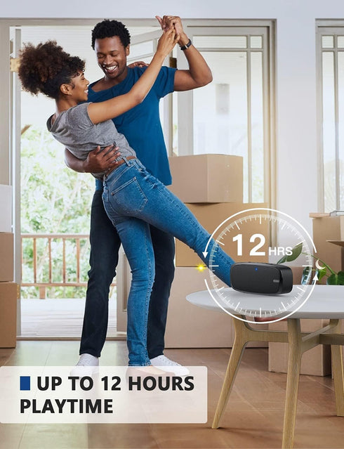 LENRUE Bluetooth Speaker, Wireless Portable Speaker with Loud Stereo Sound, 12-Hour Playtime, Built-in Mic for iPhone,