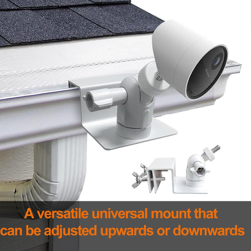 Gutter Mount for Eufy, Wyze, Google Nest, Arlo, Compatible with Any Security Camera and Solar Panel with 1/4 Screw