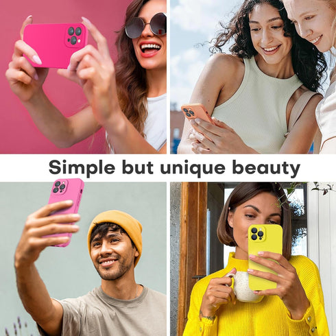 LOVE 3000 iPhone 14 Pro Case, Premium Silicone with Soft Anti-Scratch Microfiber Lining, Shockproof Cover
