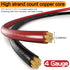 4 Gauge Wire (25ft Each - Black/Red) with 20pcs Lugs Terminal Connectors & 3:1 Heat Shrink Tube for Power/Auto