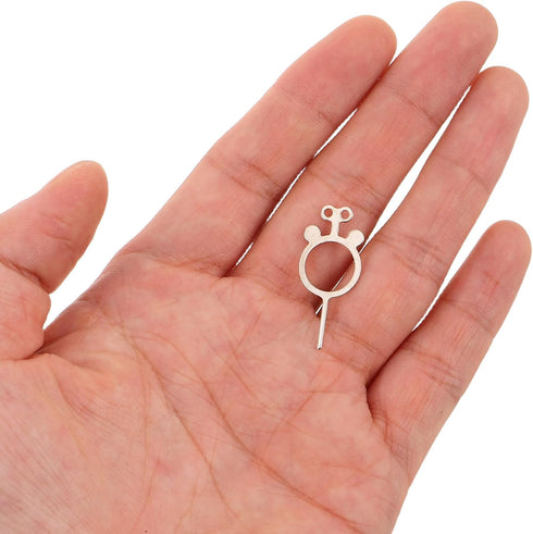 400pcs Set LALAFINA Sim Card Removal Pin and Ejector Tool Metal Mobile Phone Sim Card Extractor Pins for Smartphones