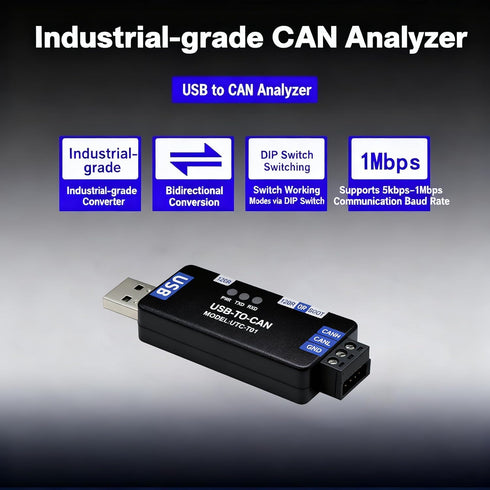 Xiusiyt USB to CAN Bus Converter with Preloaded PCAN Firmware - Ideal for Automotive & Industrial Robotics Applications