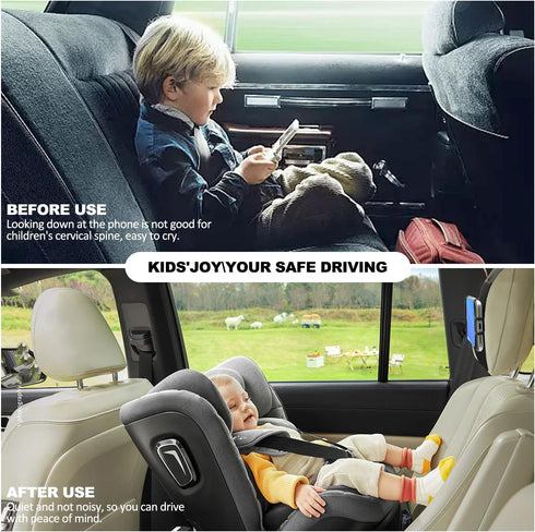 2 Pack Car Phone Headrest Holder, Back Seat Mount for Kids, Compatible with iPhone, Samsung, Google, Other Smartphones