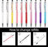 Ballpoint Pens 3 pcs 2 in 1 Bling Crystal Diamond Pen with Capacitive Touch Screen Stylus, Black Blue Ink