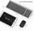 seenda Rechargeable Wireless Keyboard and Mouse Combo, Ultra Thin Low Profile with Number Pad, Black and Grey