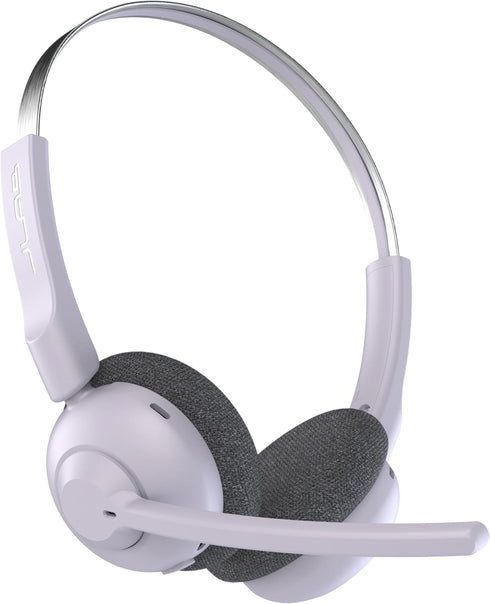 JLab Go Work Pop On-Ear Wireless Headset, Lilac, 50+ Hours Playtime, Bluetooth