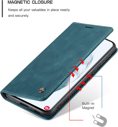 Kowauri Flip Case for Galaxy S21, Leather Wallet Case with Card Slot and Magnetic Closure for Samsung Galaxy S21