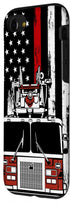 iPhone SE (2020) / 7 / 8 US Flag Firefighter Phone Case Firetruck Gift Fireman Phone Case