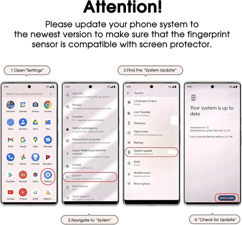 amFilm Screen Protector for Google Pixel 6, 0.26mm Thickness HD Clear, Anti-Scratch Tempered Glass, 3 Pack