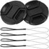 ZZJMCH 2 Pack 55mm Center Pinch Front Lens Cap, Extra Strong Springs, Camera