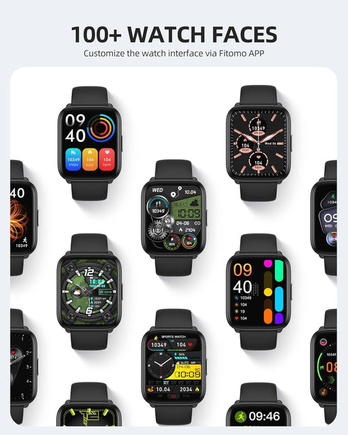 Parsonver Smart Watch 5ATM Waterproof Fitness Tracker with 100+ Sports Modes, 1.8" HD Touch Screen