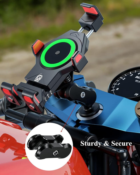 BRCOVAN Aluminum Alloy Anti-Theft Double Socket Arm | Compatible with RAM Mounts B Size 1'' Ball