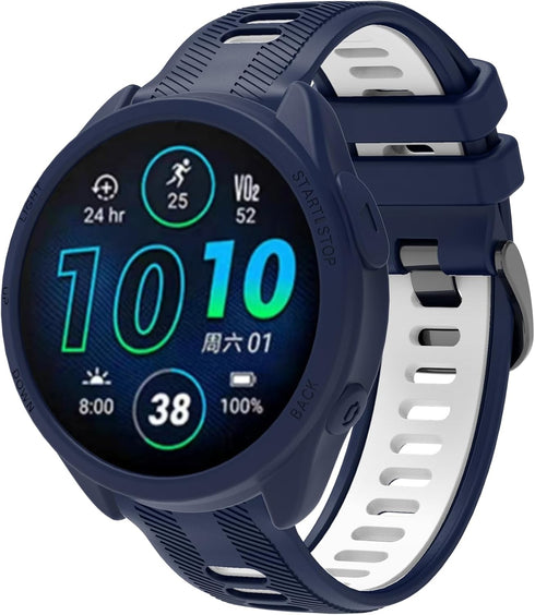Smartwatch Accessories for Garmin Forerunner 965 - Silicone Protective Case Cover Shell, Soft and Durable, 8 Colors