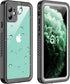 Compatible with iPhone 11 Black/Clear Waterproof Case, Full-Body Rugged Bumper with Built-in Screen Protector