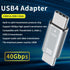 Duttek USB C Male to Male Adapter, 40Gbps Type C Full Featured Adapter for Thunderbolt 3/4, USB3.1, USB2.0