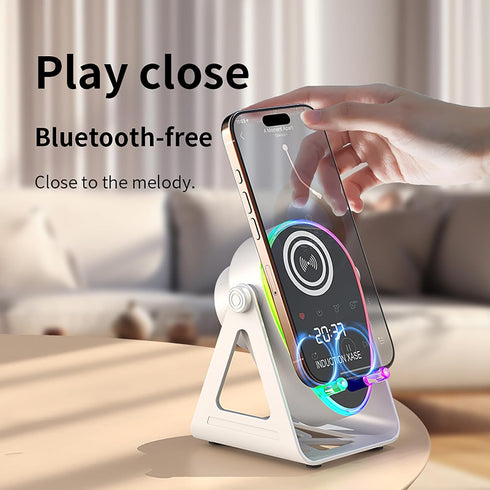 Hounyoln 5 1 1800mAh 360 4-13" in Induction Bluetooth Speaker with Phone Stand, RGB Lighting Induction Speaker