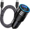 30W Fast iPhone Car Charger Type C Adapter with 3FT USB C Fast Charging Cable for iPhone 15/Samsung Galaxy S24/S23