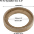 uxcell 4 Pcs Universal 3.5 Inch Speaker Subwoofer Mounting Spacer Rings in Solid Wood Beige