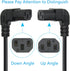 Maixbomr 3 5.9ft/1.8m,Down 10A 250V 18AWG 5-15P C13 C13 Prong AC Power Cord Angle to Power Cable,for PC