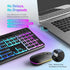 Wireless Keyboard and Mouse Combo with Backlit, 2.4Ghz Rechargeable Light Up Keyboard Mouse Set for Computer