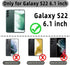 Compatible Galaxy S22 Wallet Case with Credit Card Holder, Shockproof Phone Cover with 360° Rotation Ring Stand