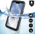 Marrkey Heavy Duty Waterproof Case for iPhone 14, Durable Metal Full Body Protection, Shockproof Rugged Defender, Black