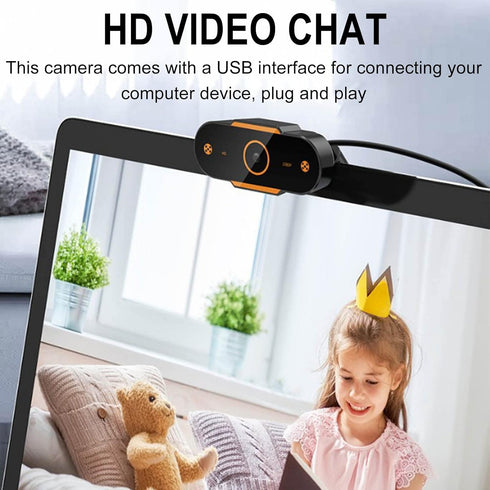 Lovskoo 1080p Focus,110 Streaming Camera HD Webcam with Microphone,Fast Auto Wide Angle, Auto Light Correction, USB Pc